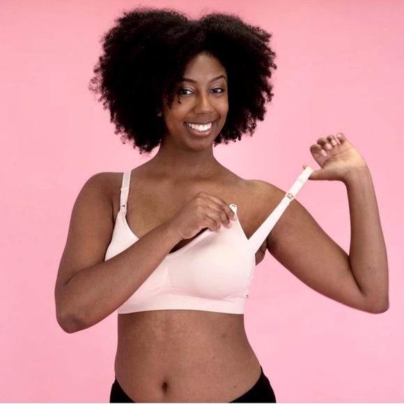 UPLIFTIES Soft Pink Essential Wireless Nursing ~ Maternity Bra NWT Size 1X - Picture 1 of 8